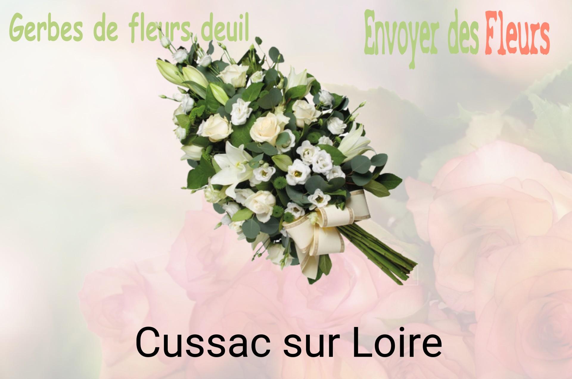Gerbe de fleurs de deuil livrée à Cussac-sur-Loire